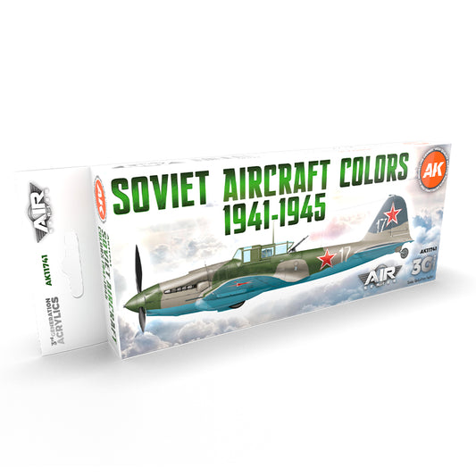 Ak Interactive - 3 Gen Acrylics - Soviet Aircraft Colors 1941-1945 Set
