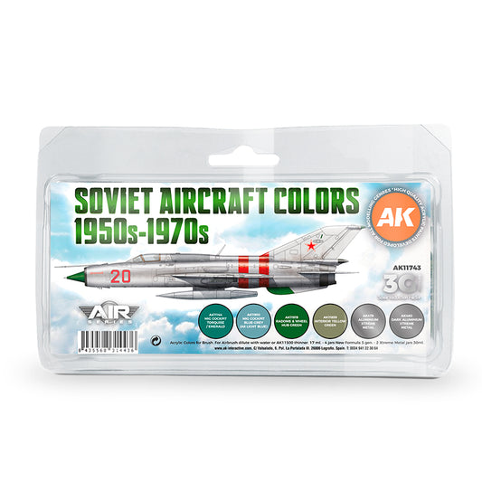 Ak Interactive - 3 Gen Acrylics - Soviet Aircraft Colors 1950S-1970S Set