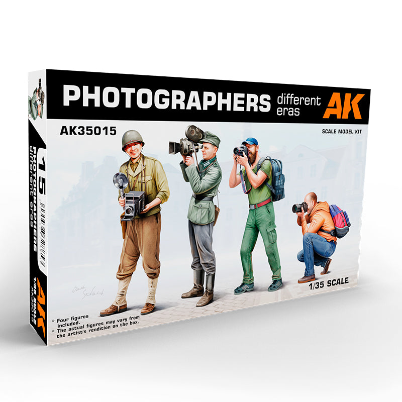 Ak Interactive - Scale Models  - Photographers (Different Eras) 1/35.