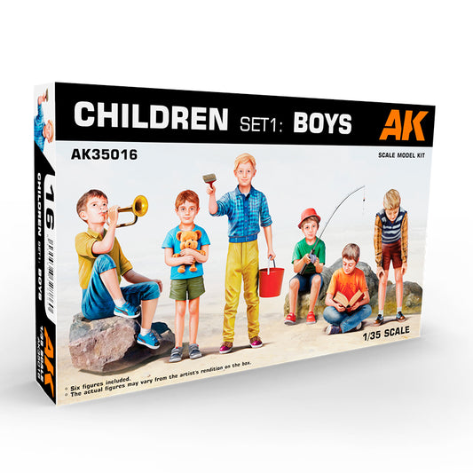 Ak Interactive - Scale Models  - Children Set 1: Boys 1/35