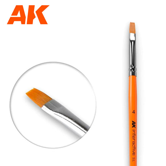 Ak Interactive - Brushes  - Flat Brush 4 Synthetic