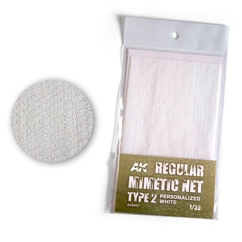 Ak Interactive - Accessories - Regular Camouflage Net Type 2 Personalized White