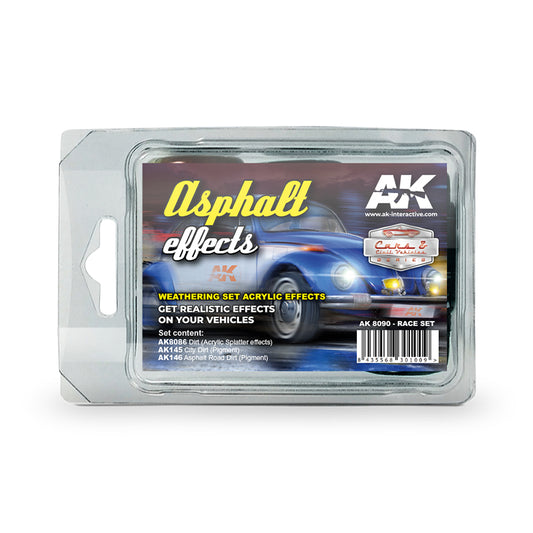 Ak Interactive - Weathering Sets  - Asphalt Effects (Race Set)