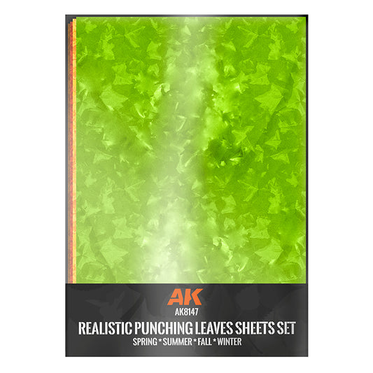 Ak Interactive - Tools  - Punching Leaves Sheets Set (4 Units Of A4-Size Sheets)