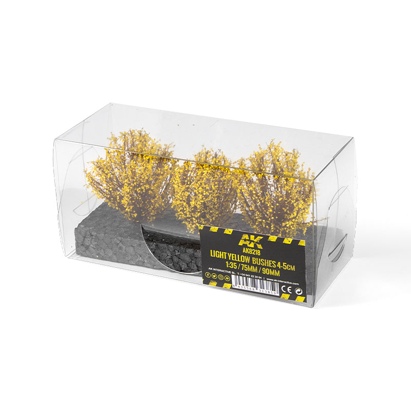 AK Interactive Dioramas - Light Yellow Bushes 4-6Cm -1:35 / 75 mm / 90 mm