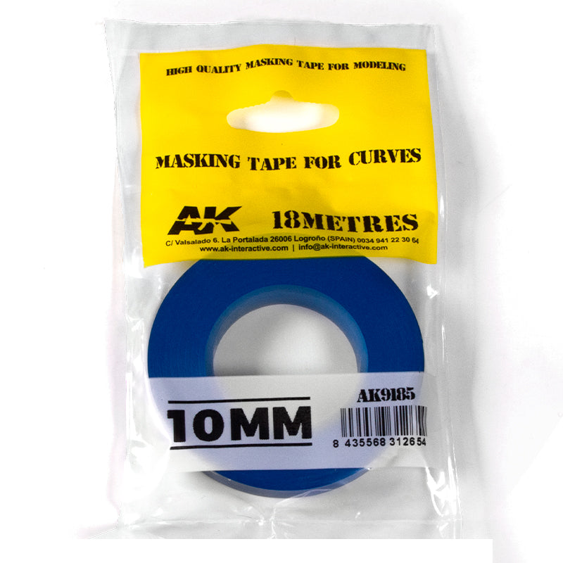 Ak Interactive - Basics  - Blue Masking Tape For Curves 10mm