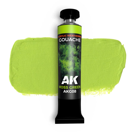 AK Interactive - Gouache Paints - Moss Green - Ak Gouache 20 Ml.