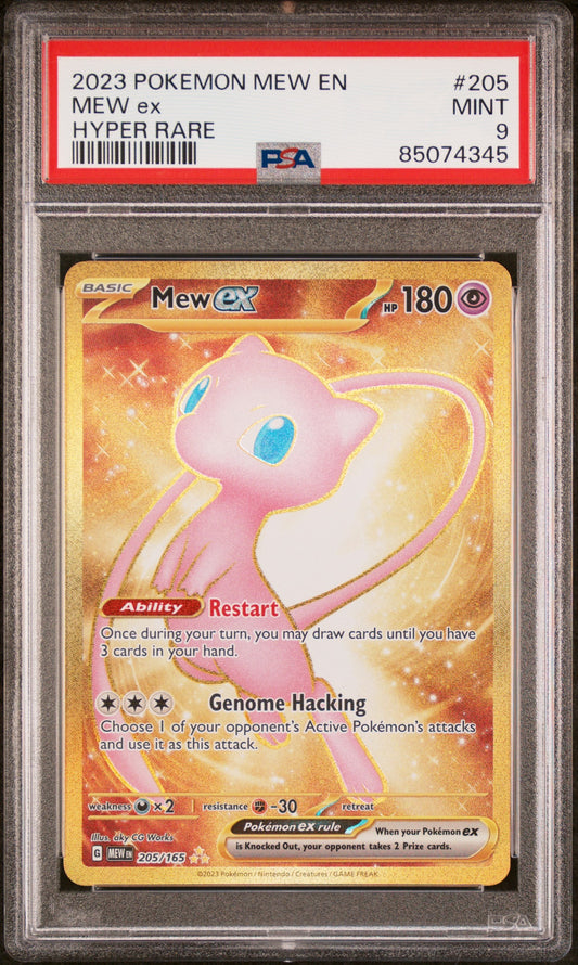 2023 Pokemon Mew En-151 205 Mew Ex Hyper Rare - PSA 9