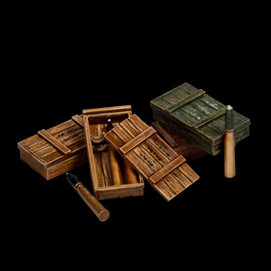 Scale 75 - Figures - Warfront - German Supplies - Ammo Boxes And Ammunitions 2 35mm