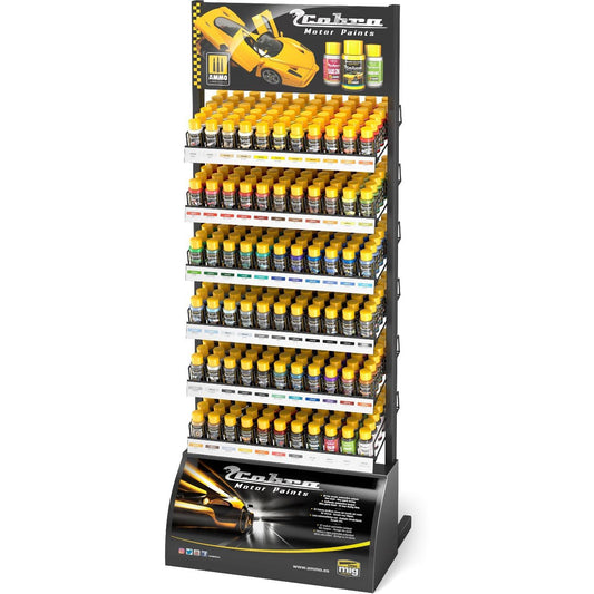 Ammo by MIG - Cobra Motor Paints Stand Display (Stand With Stock)