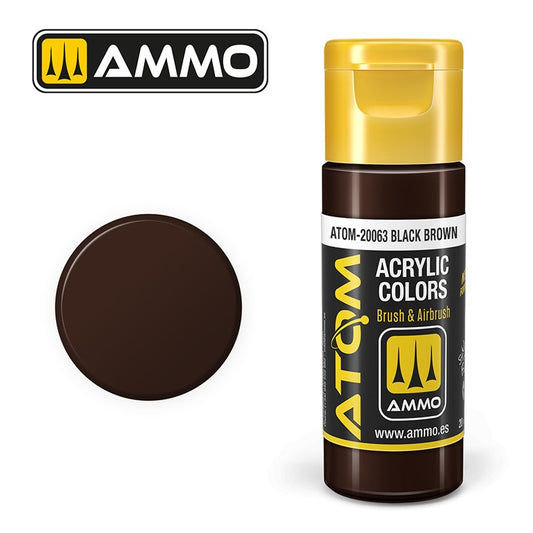 Ammo by MIG - Atom Color - Black Brown 20ml