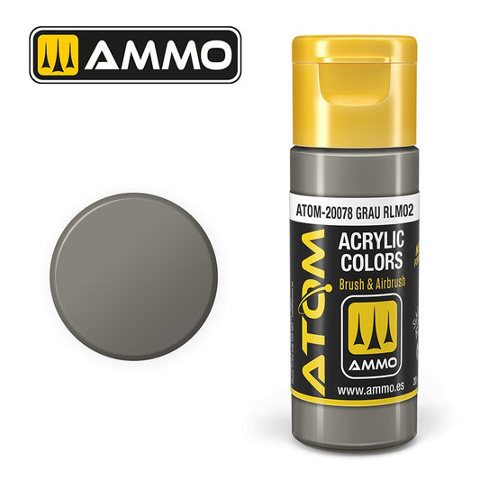Ammo by MIG - Atom Color - Grau Rlm02 20ml