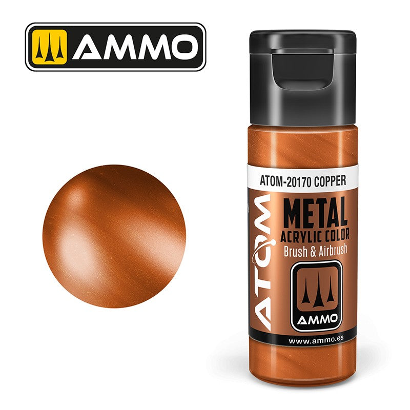 Ammo by MIG - Atom Color - Metallic - Copper 20ml
