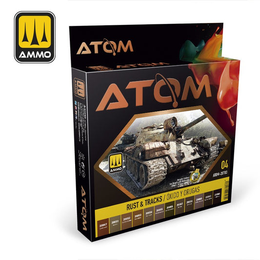 Ammo by MIG - Atom Color -  Tyres And Rubber Rusty Tracks Set