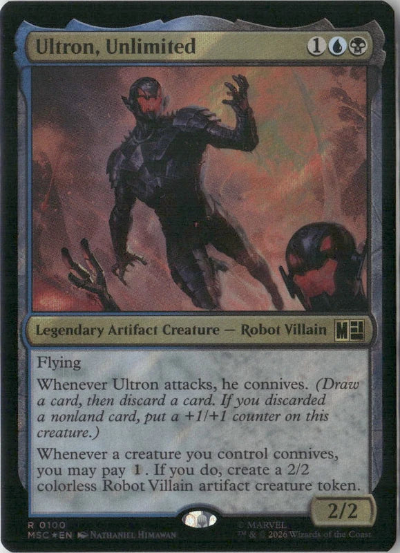 Scan Image | Ultron, Unlimited (Surge Foil) - Commander: Marvel Super Heroes | [E2174754]
