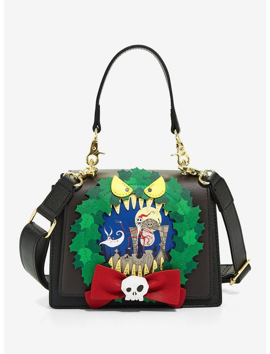 The Nightmare Before Christmas Wreath Crossbody Handbag