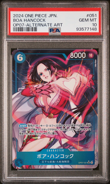 2024 One Piece Japanese Op07-500 Years In The Future 051 Boa Hancock Alternate Art - PSA 10