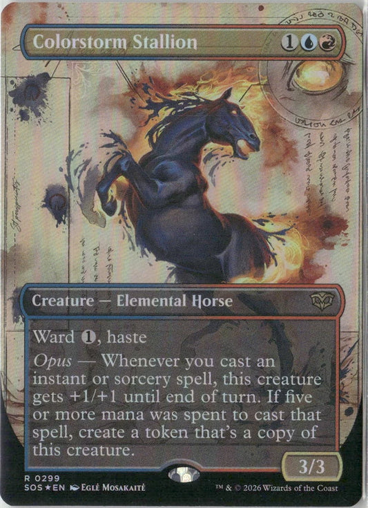 Scan Image | Colorstorm Stallion (Borderless) - Secrets of Strixhaven | [7D18DFA3]