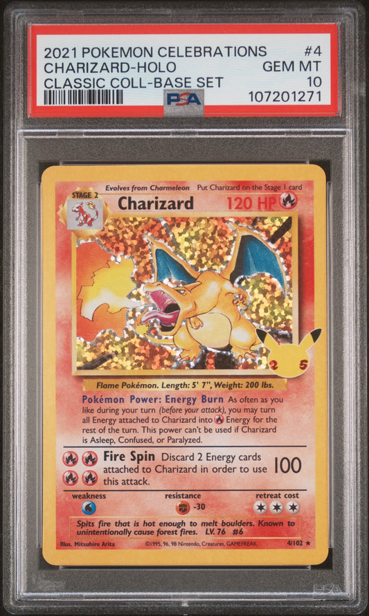 2021 Pokemon Celebrations Classic Collection 4 Charizard Base Set - Holo