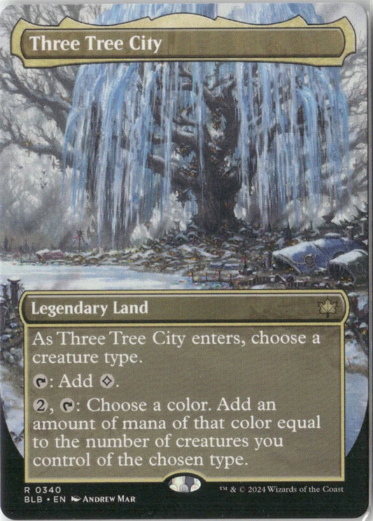 Scan Image | Three Tree City (Borderless) (0340) - Bloomburrow | [CAC57CEE]