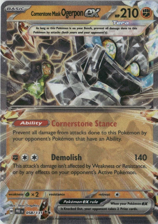 Cornerstone Mask Ogerpon ex - 058/131 - SV: Prismatic Evolutions
