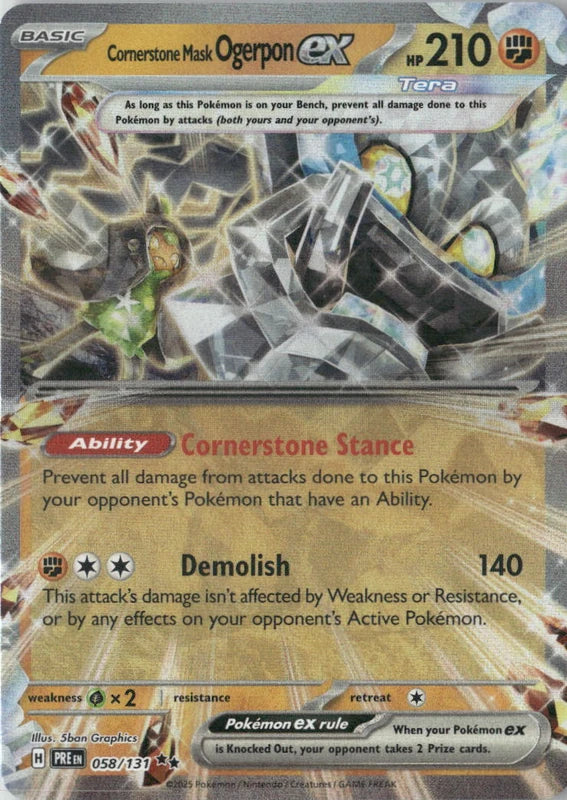 Cornerstone Mask Ogerpon ex - 058/131 - SV: Prismatic Evolutions