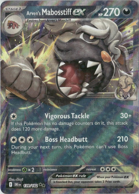 Arven's Mabosstiff ex - 139/182 - SV10: Destined Rivals