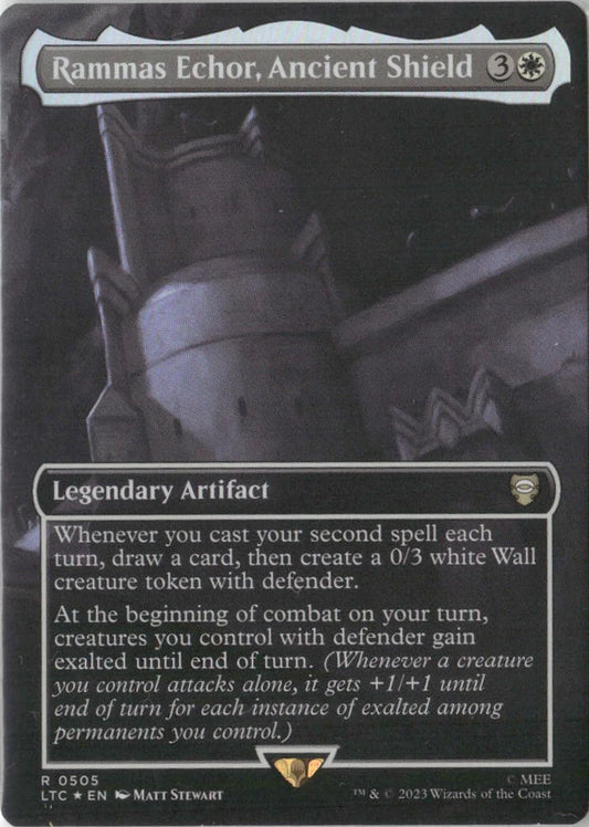 Scan Image | Rammas Echor, Ancient Shield (Borderless) (Surge Foil) - Commander: The Lord of the Rings: Tales of Middle-earth | [7082810F]