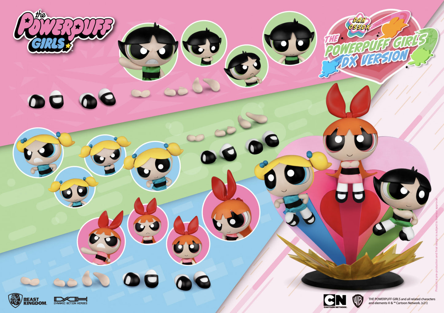 Beast Kingdom Dynamic Action Heroes Powerpuff Girls Deluxe