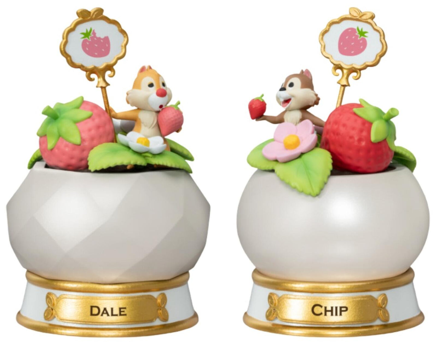 Beast Kingdom Mini D Stage Disney Pocket Plants Series Strawberry Special Edition Set Chip n Dale