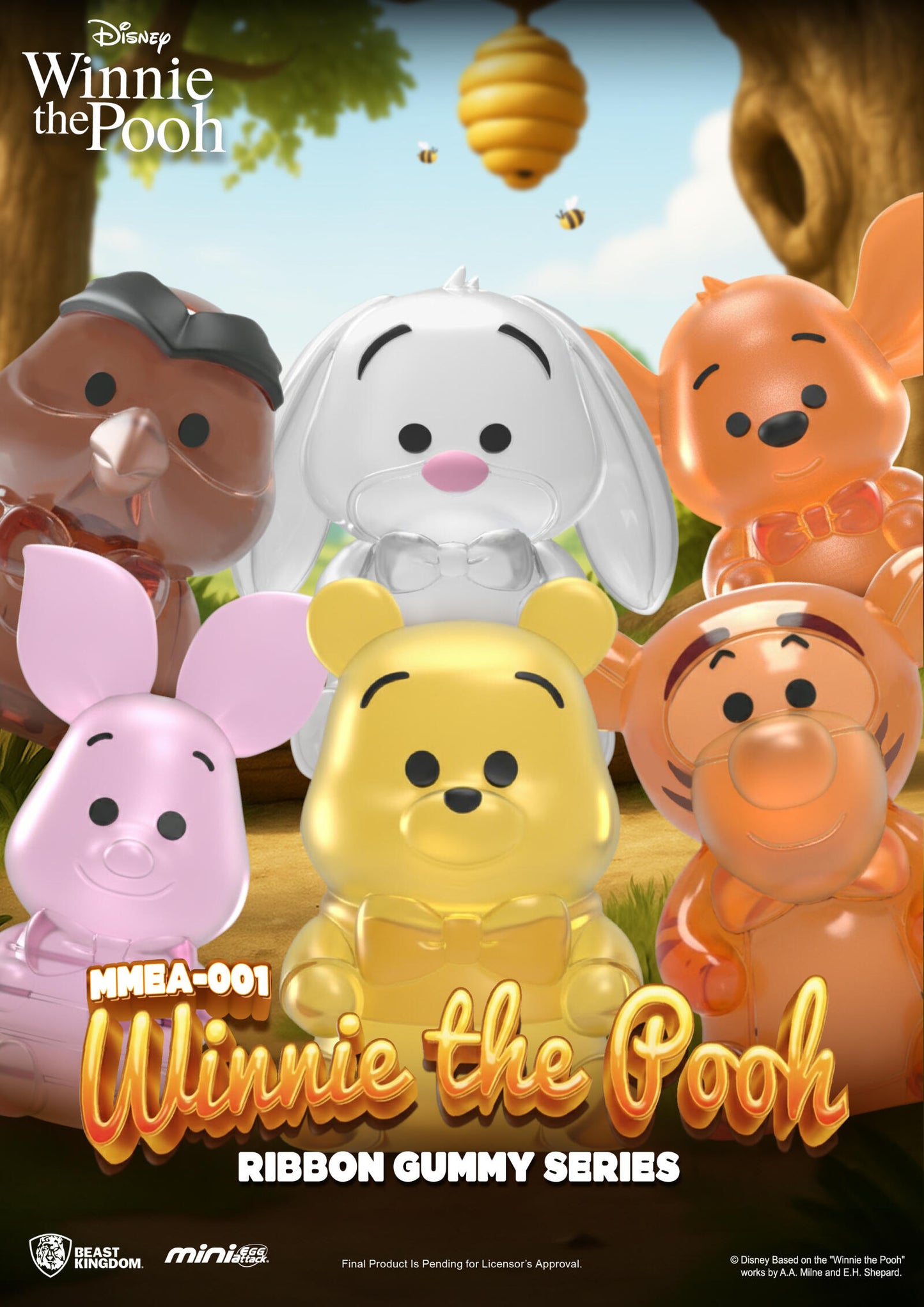 Beast Kingdom Mini Egg Attack Winnie the Pooh Ribbon Gummy Series (24 in the Assortment)