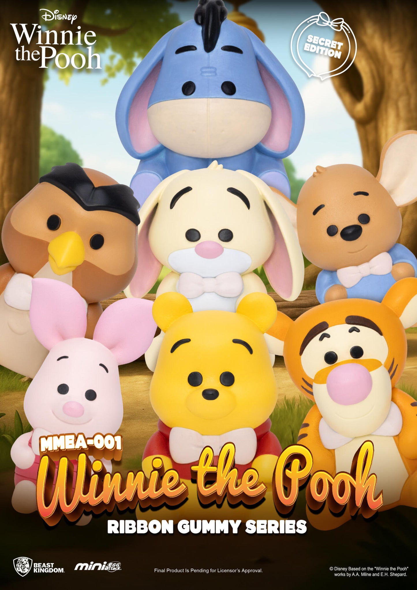 Beast Kingdom Mini Egg Attack Winnie the Pooh Ribbon Gummy Series (24 in the Assortment)