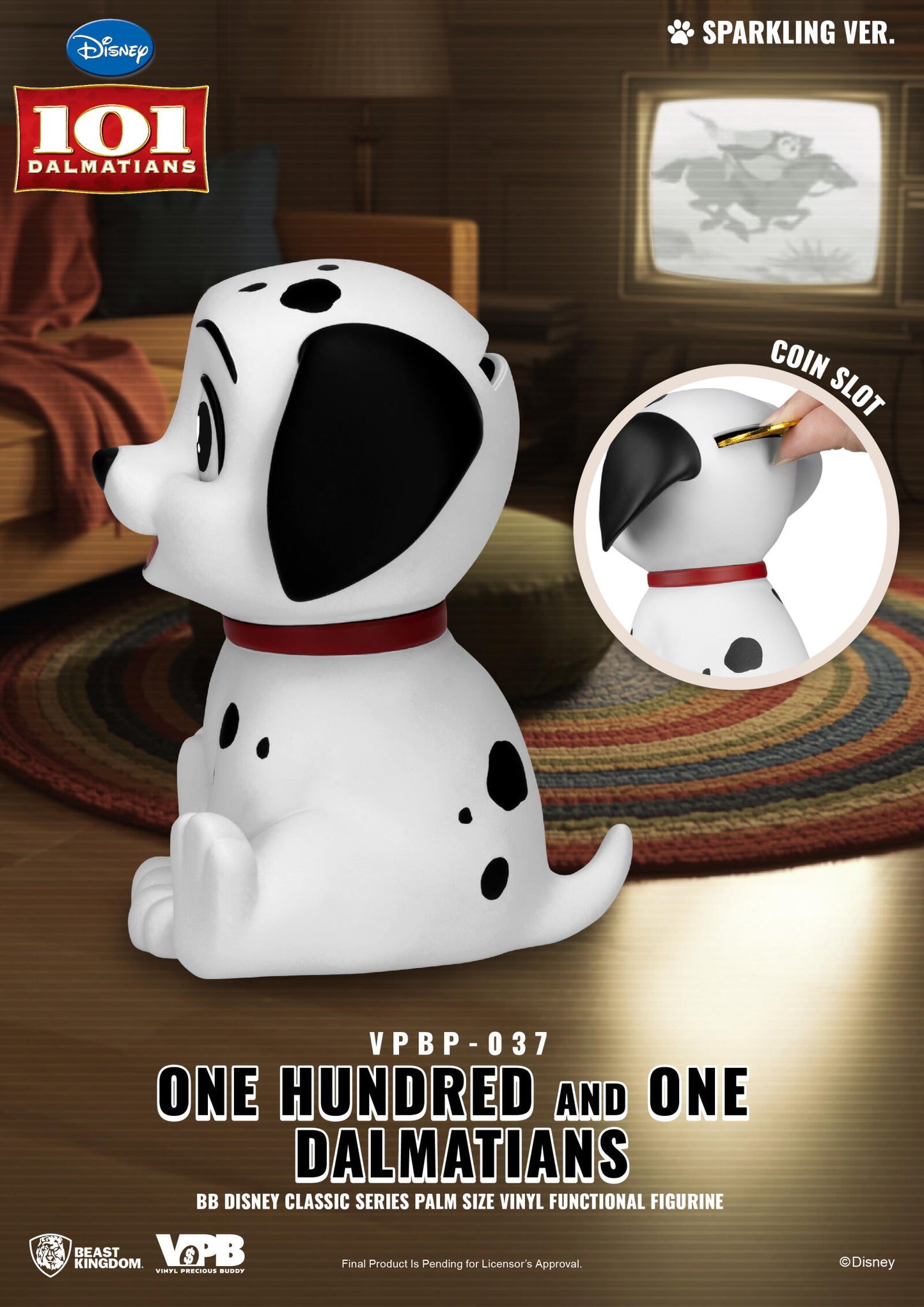 Beast Kingdom Piggy Bank Disney Classic Series Palm Size Vinyl Functional Figurine One Hundred and One Dalmatians Blind Box Set (4 in the Assortment)