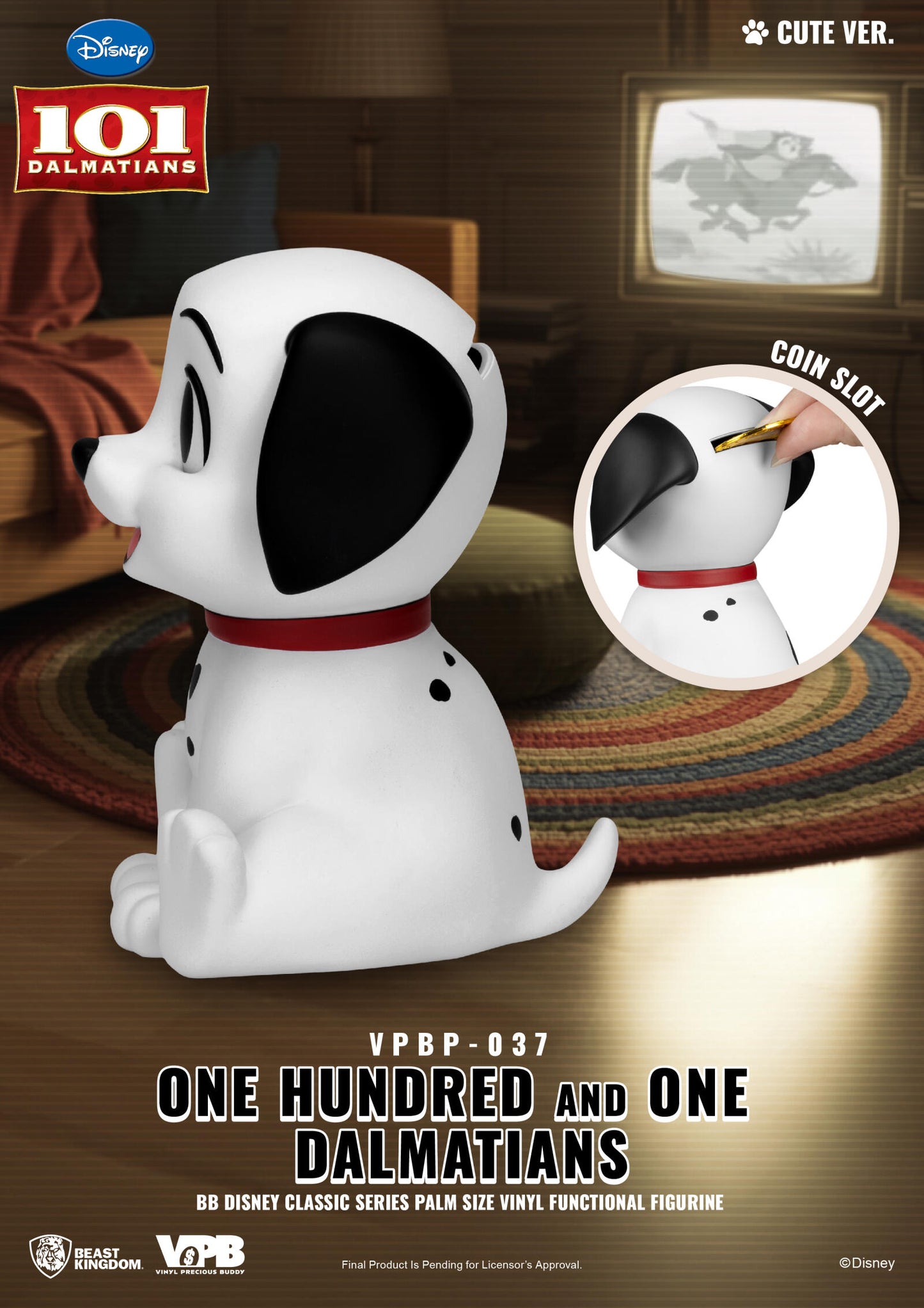 Beast Kingdom Piggy Bank Disney Classic Series Palm Size Vinyl Functional Figurine One Hundred and One Dalmatians Blind Box Set (4 in the Assortment)