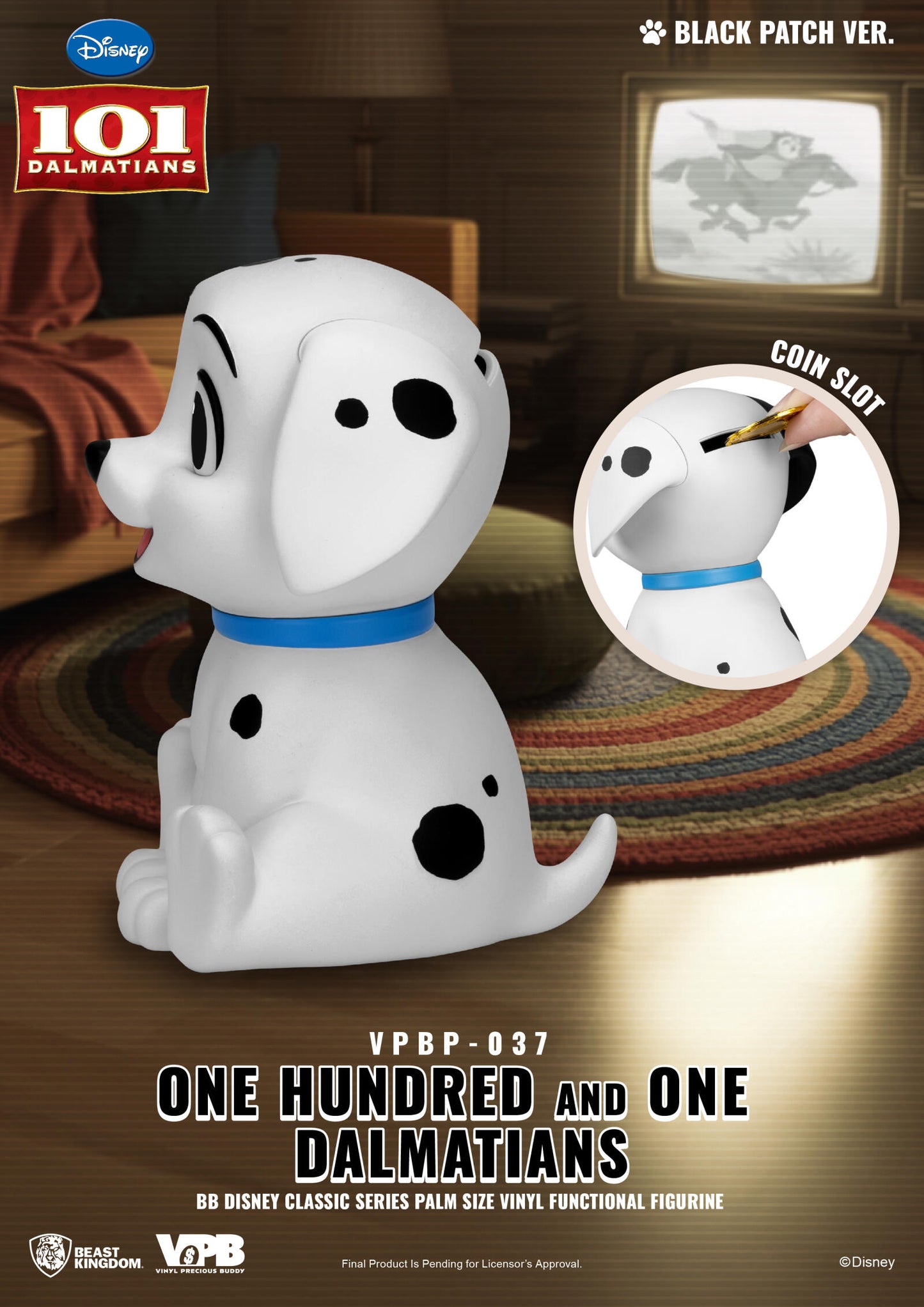 Beast Kingdom Piggy Bank Disney Classic Series Palm Size Vinyl Functional Figurine One Hundred and One Dalmatians Blind Box Set (4 in the Assortment)