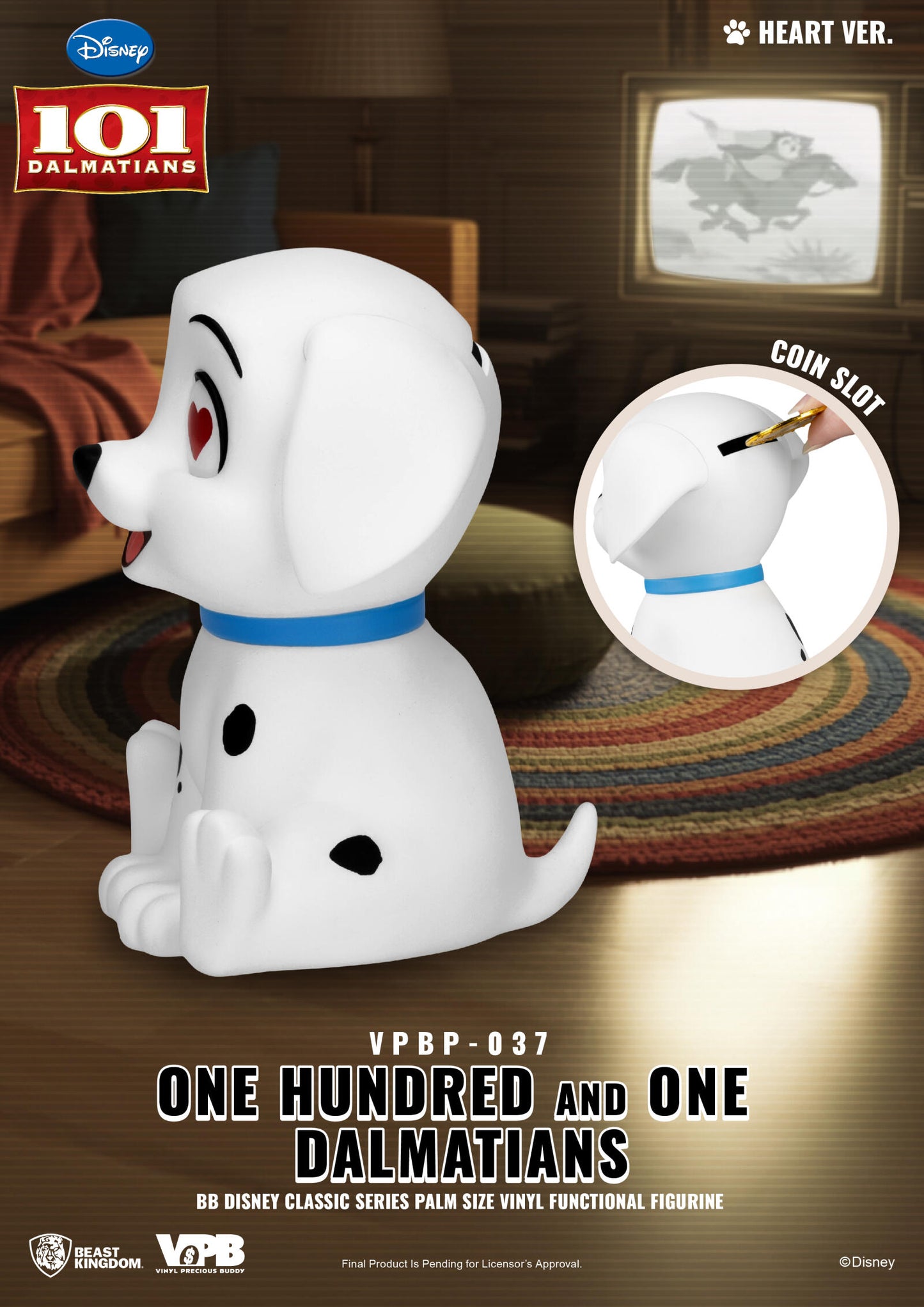 Beast Kingdom Piggy Bank Disney Classic Series Palm Size Vinyl Functional Figurine One Hundred and One Dalmatians Blind Box Set (4 in the Assortment)