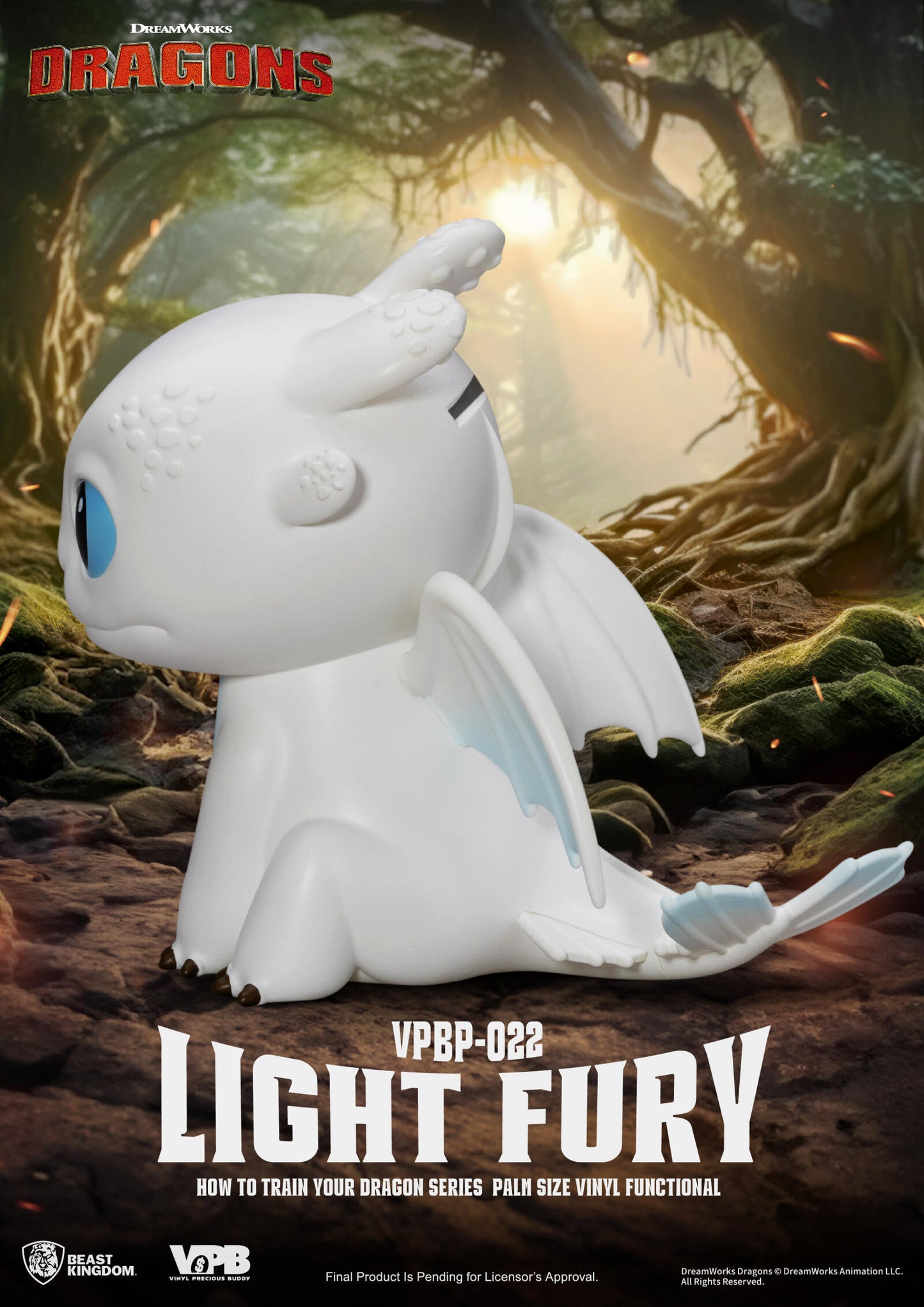 Beast Kingdom Piggy Bank How to Train Your Dragon Palm Size Vinyl Functional Figurine Light Fury