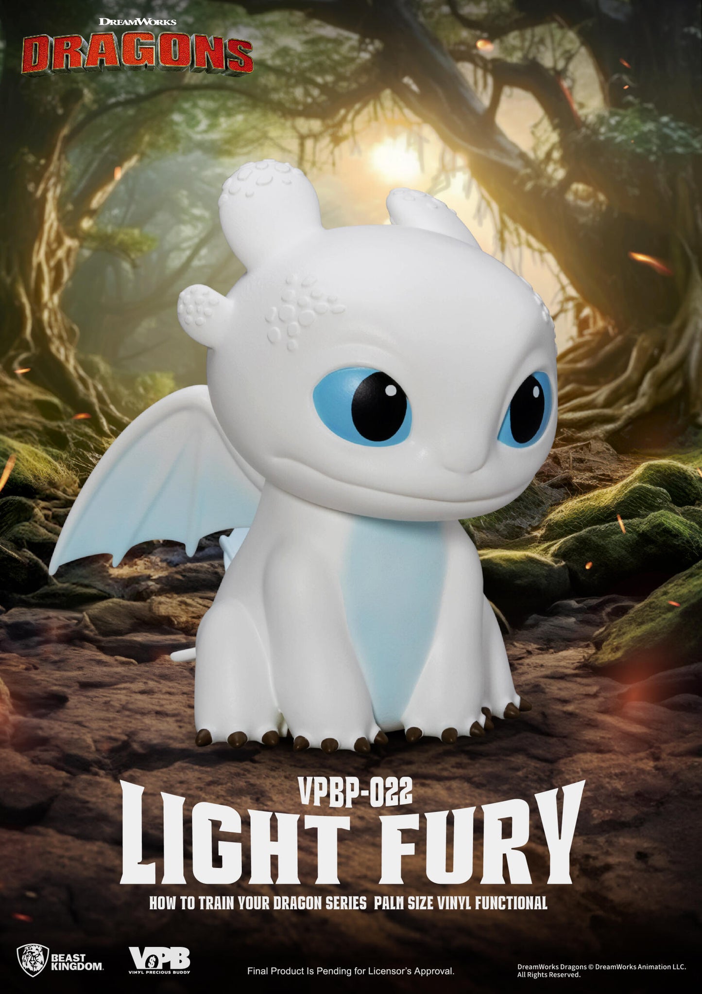 Beast Kingdom Piggy Bank How to Train Your Dragon Palm Size Vinyl Functional Figurine Light Fury