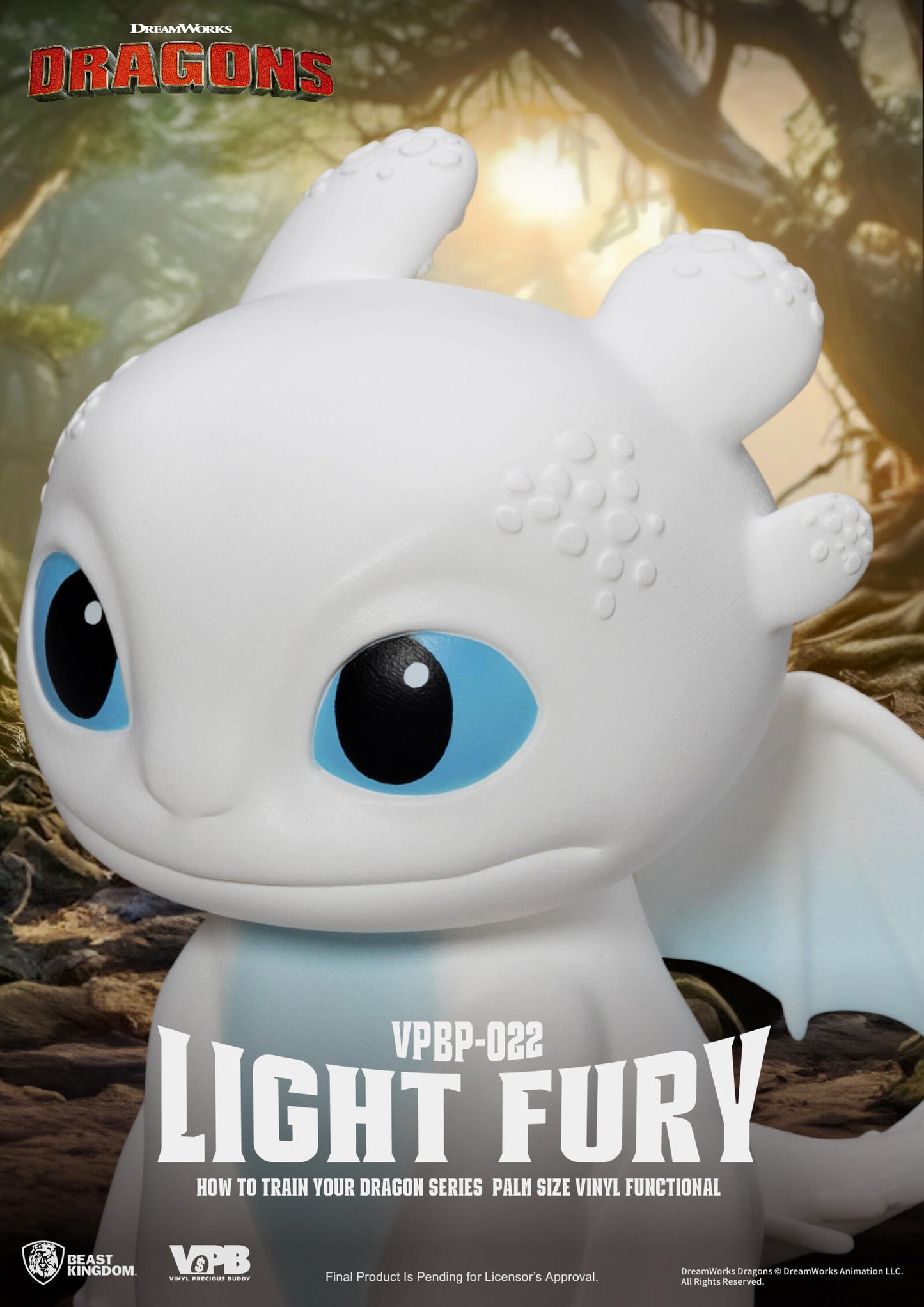 Beast Kingdom Piggy Bank How to Train Your Dragon Palm Size Vinyl Functional Figurine Light Fury