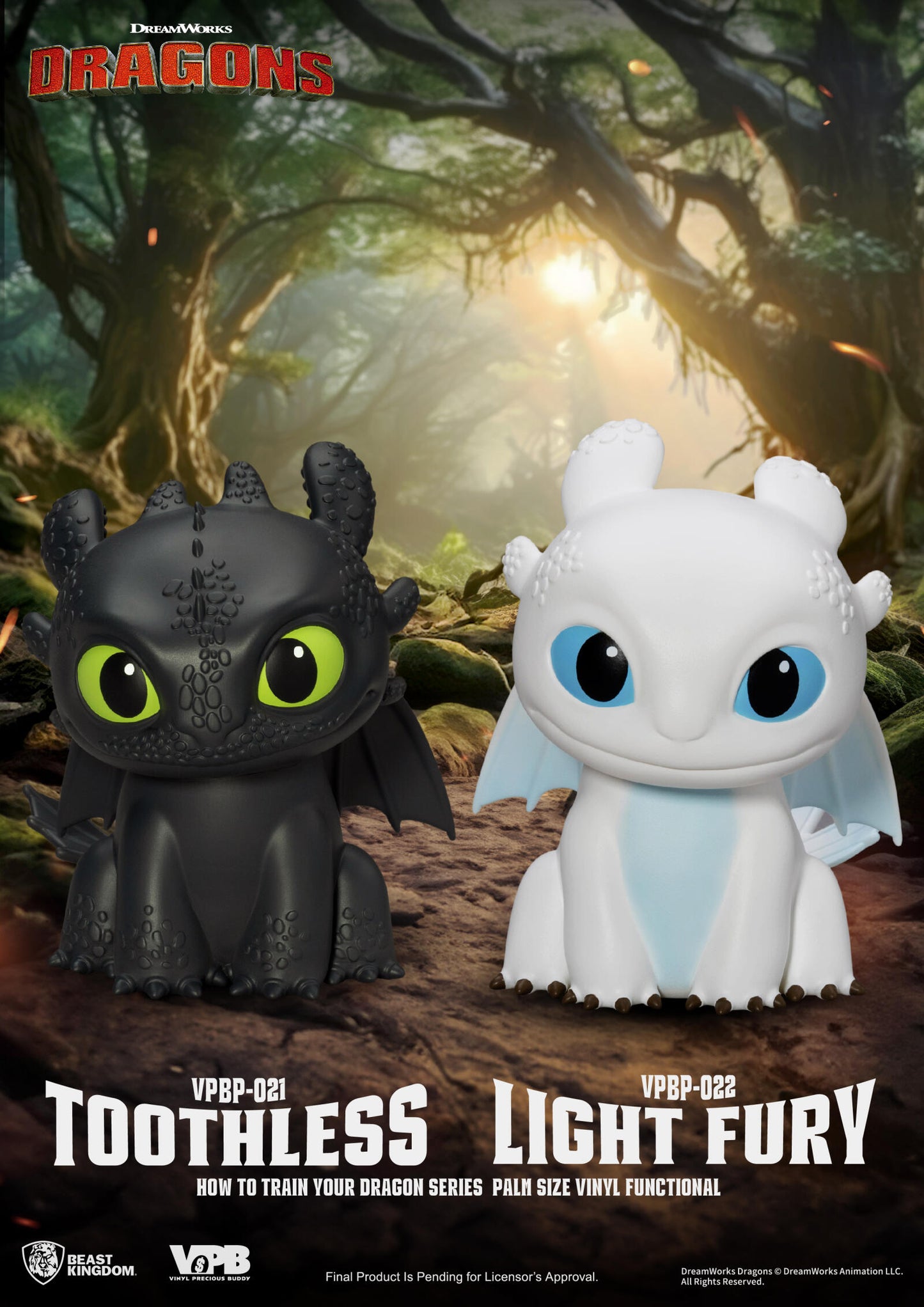 Beast Kingdom Piggy Bank How to Train Your Dragon Palm Size Vinyl Functional Figurine Light Fury
