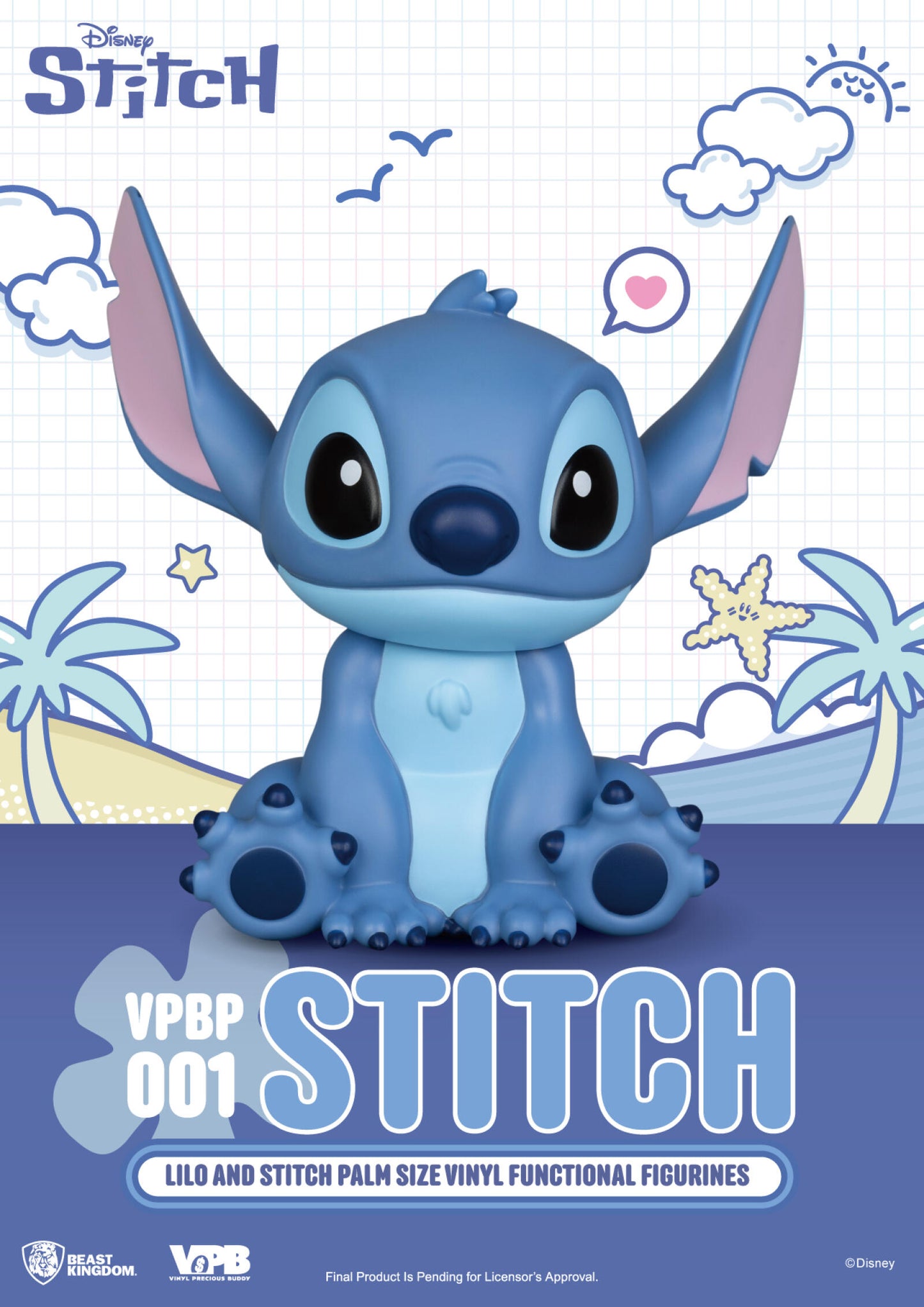 Beast Kingdom Piggy Bank Lilo and Stitch Series Palm Size Vinyl Functional Figurine Stitch