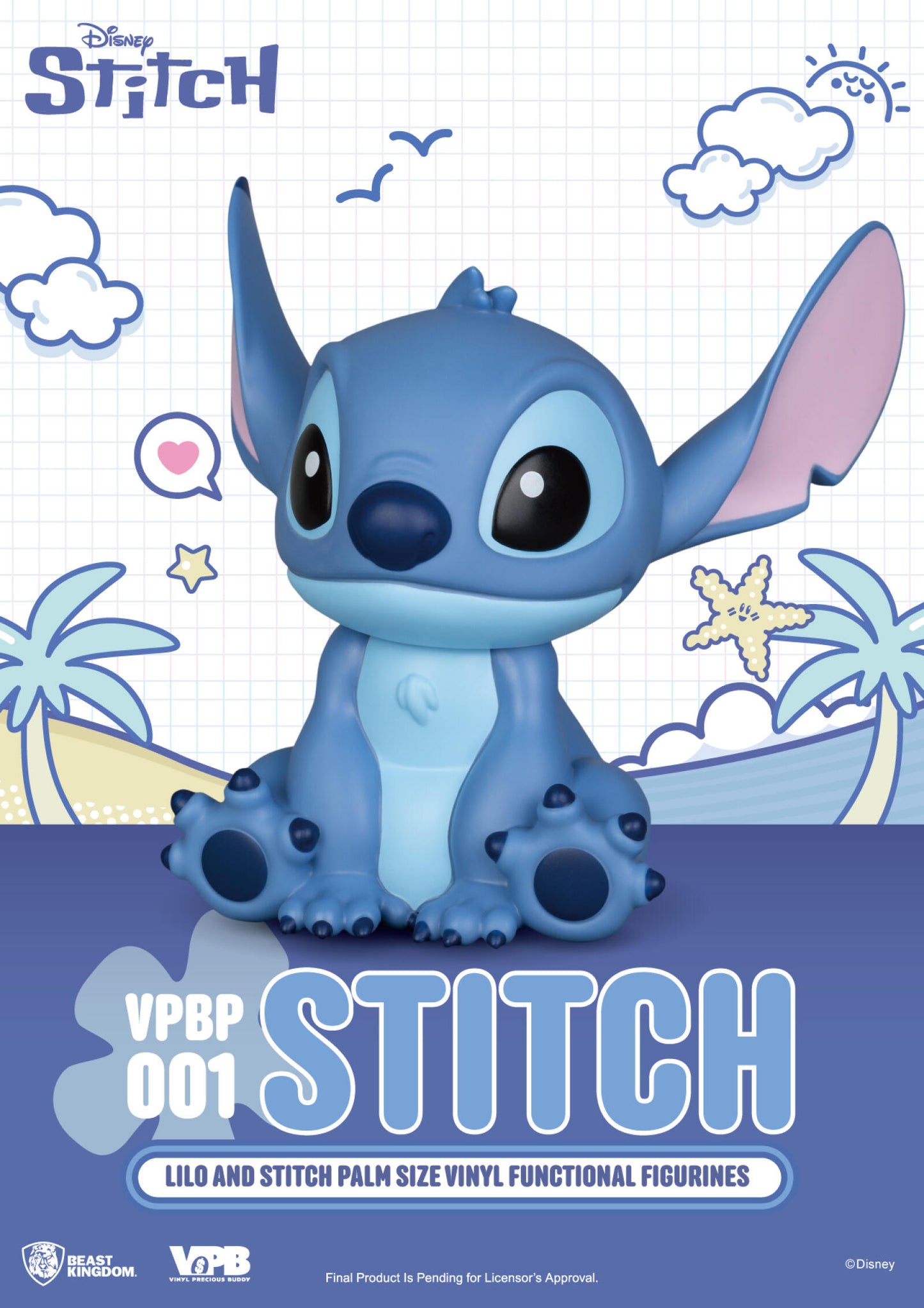 Beast Kingdom Piggy Bank Lilo and Stitch Series Palm Size Vinyl Functional Figurine Stitch