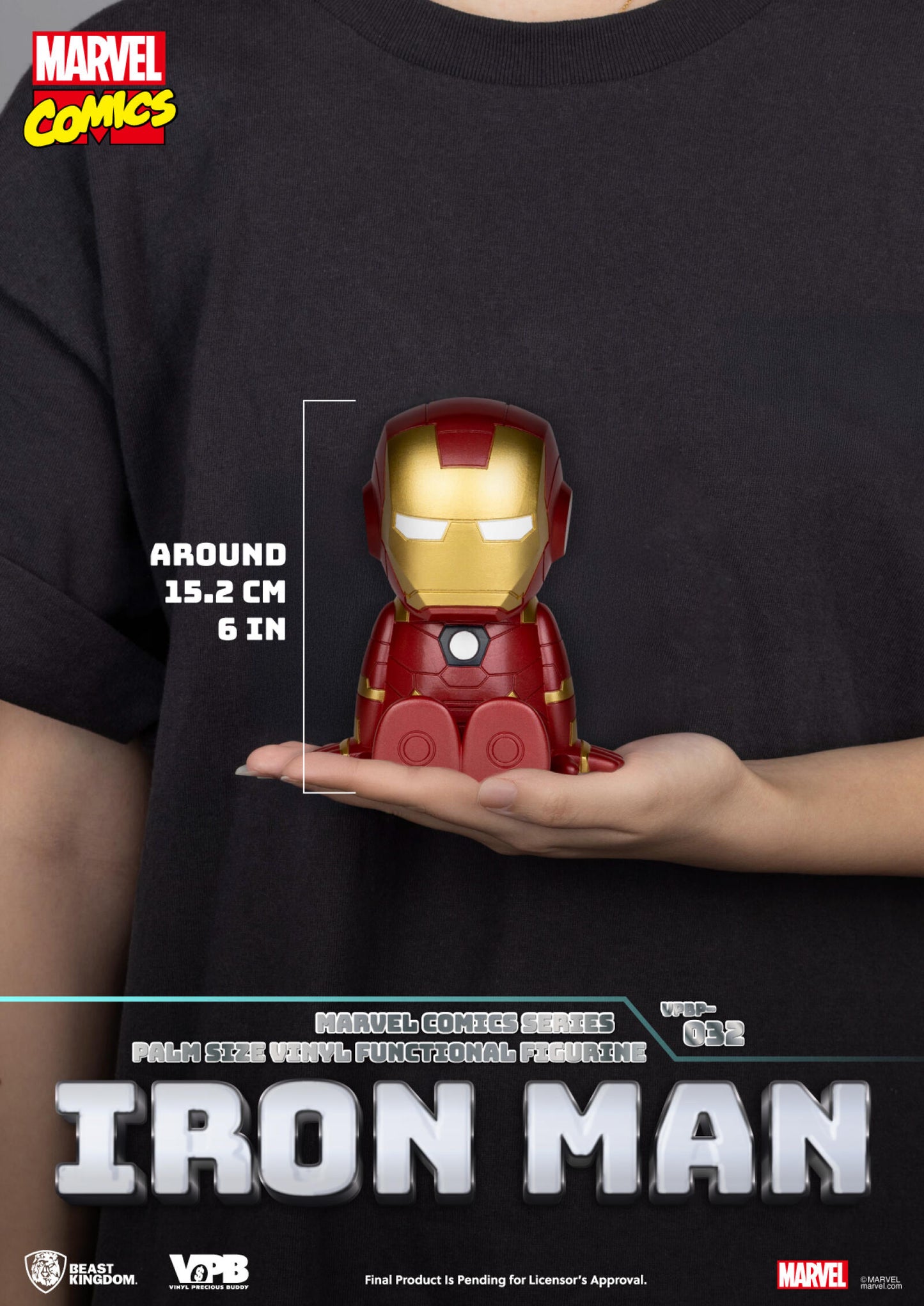 Beast Kingdom Piggy Bank MARVEL COMICS Series Palm Size Vinyl Functional Figurine Ironman