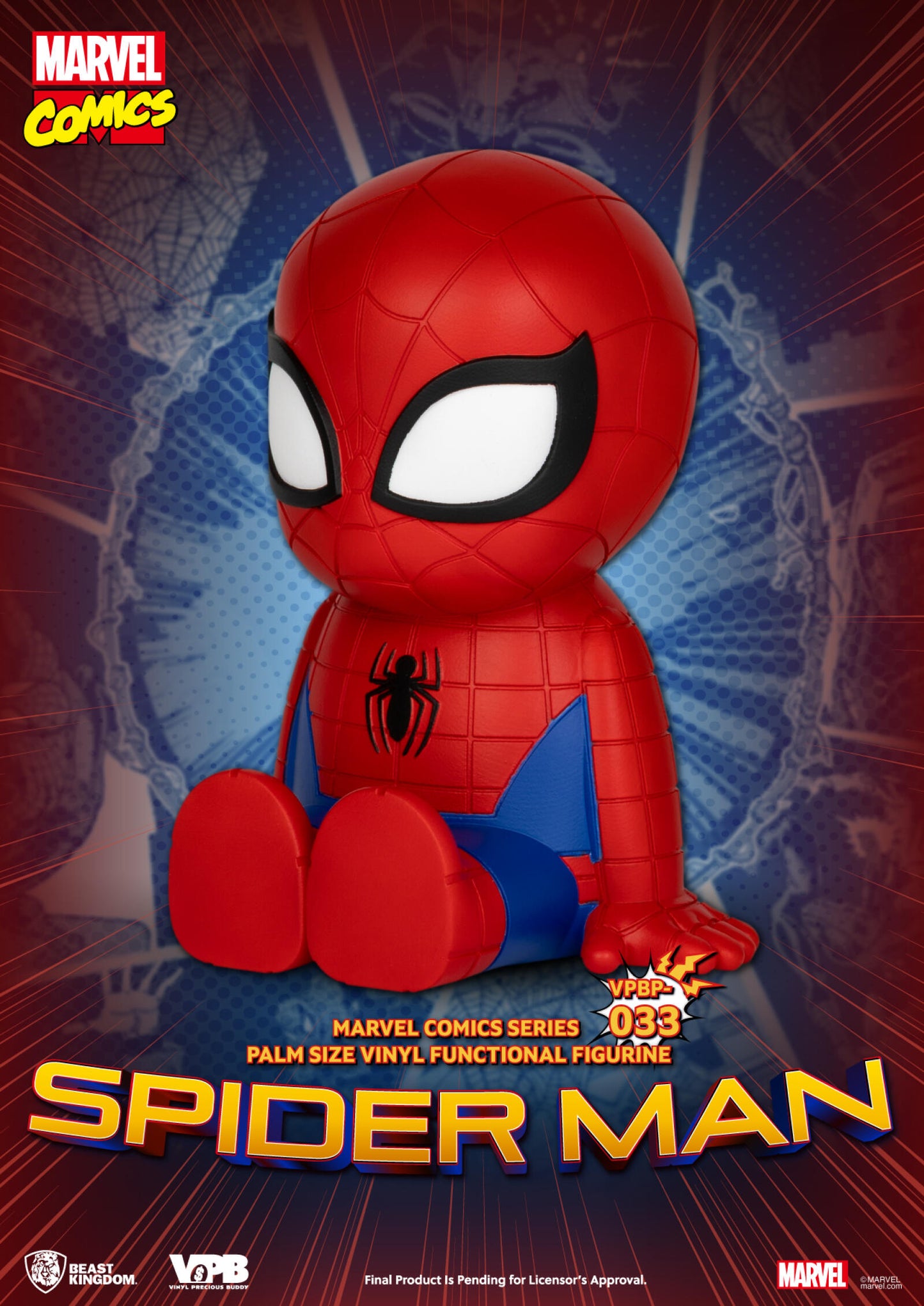Beast Kingdom Piggy Bank MARVEL COMICS Series Palm Size Vinyl Functional Figurine Spiderman