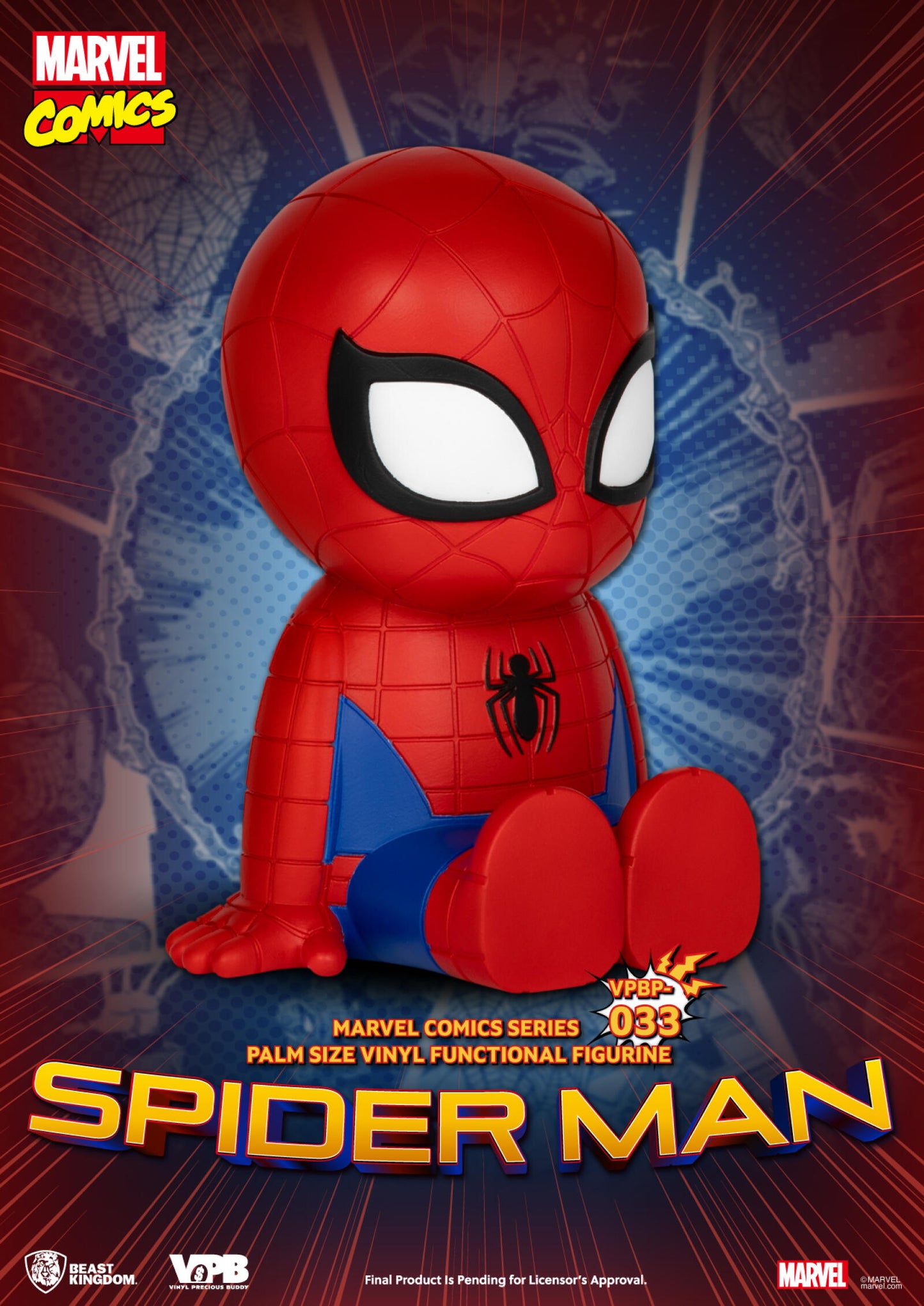 Beast Kingdom Piggy Bank MARVEL COMICS Series Palm Size Vinyl Functional Figurine Spiderman