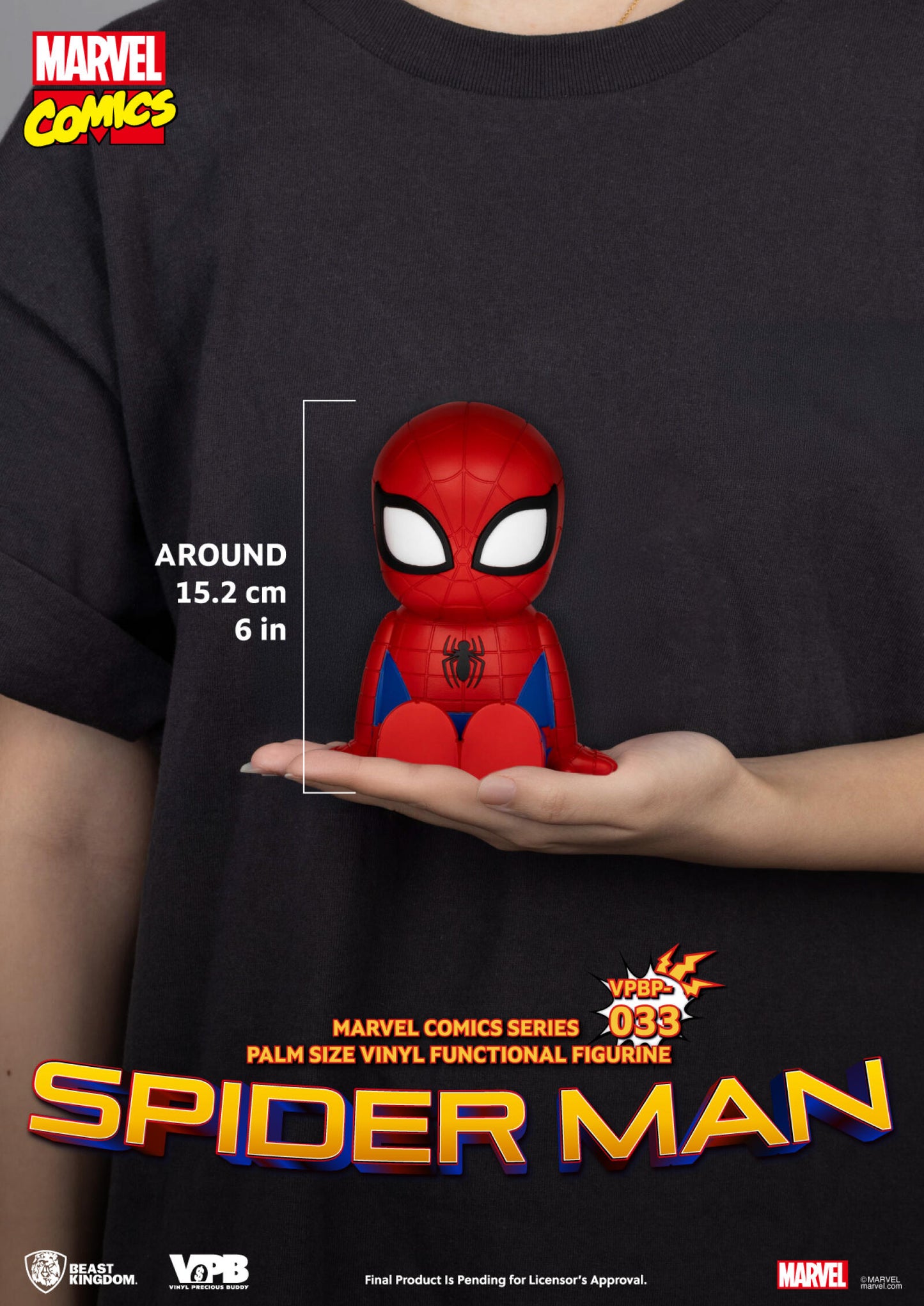 Beast Kingdom Piggy Bank MARVEL COMICS Series Palm Size Vinyl Functional Figurine Spiderman