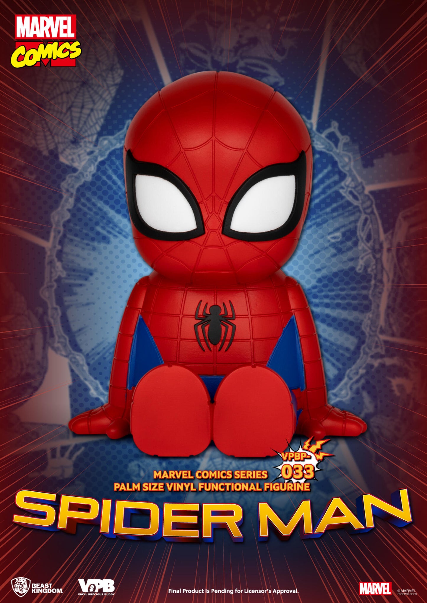 Beast Kingdom Piggy Bank MARVEL COMICS Series Palm Size Vinyl Functional Figurine Spiderman
