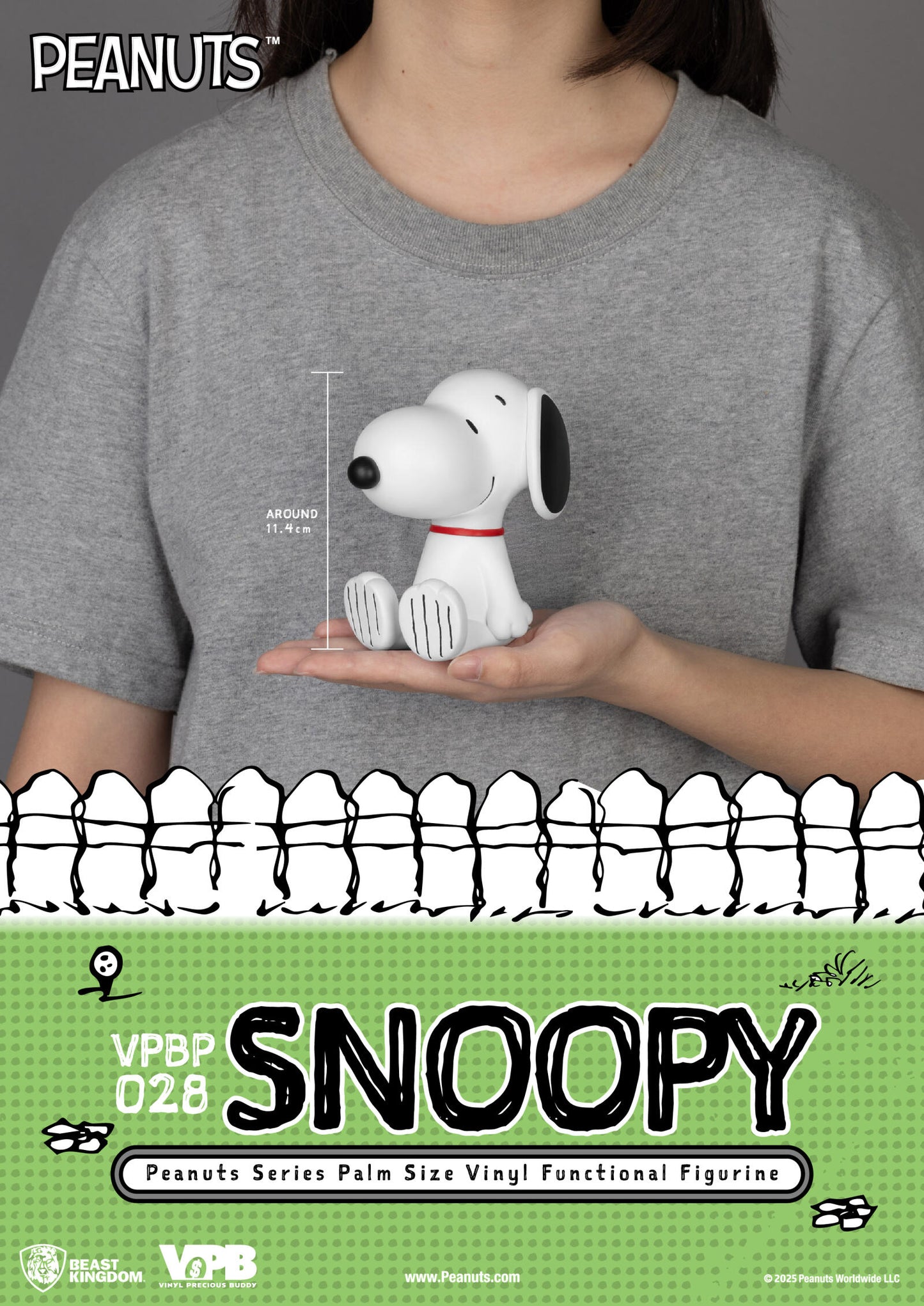 Beast Kingdom Piggy Bank Peanuts Series Palm Size Vinyl Functional Figurine Snoopy