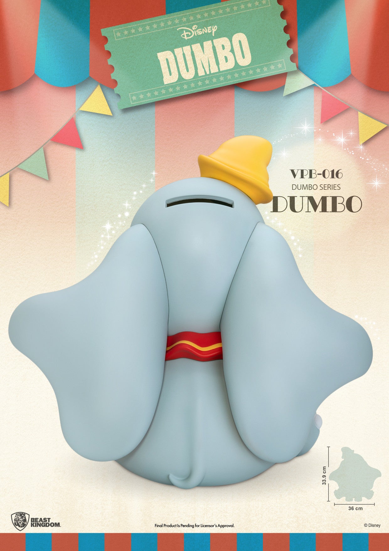 Beast Kingdom Piggy Bank Vinyl Large Dumbo Series Dumbo