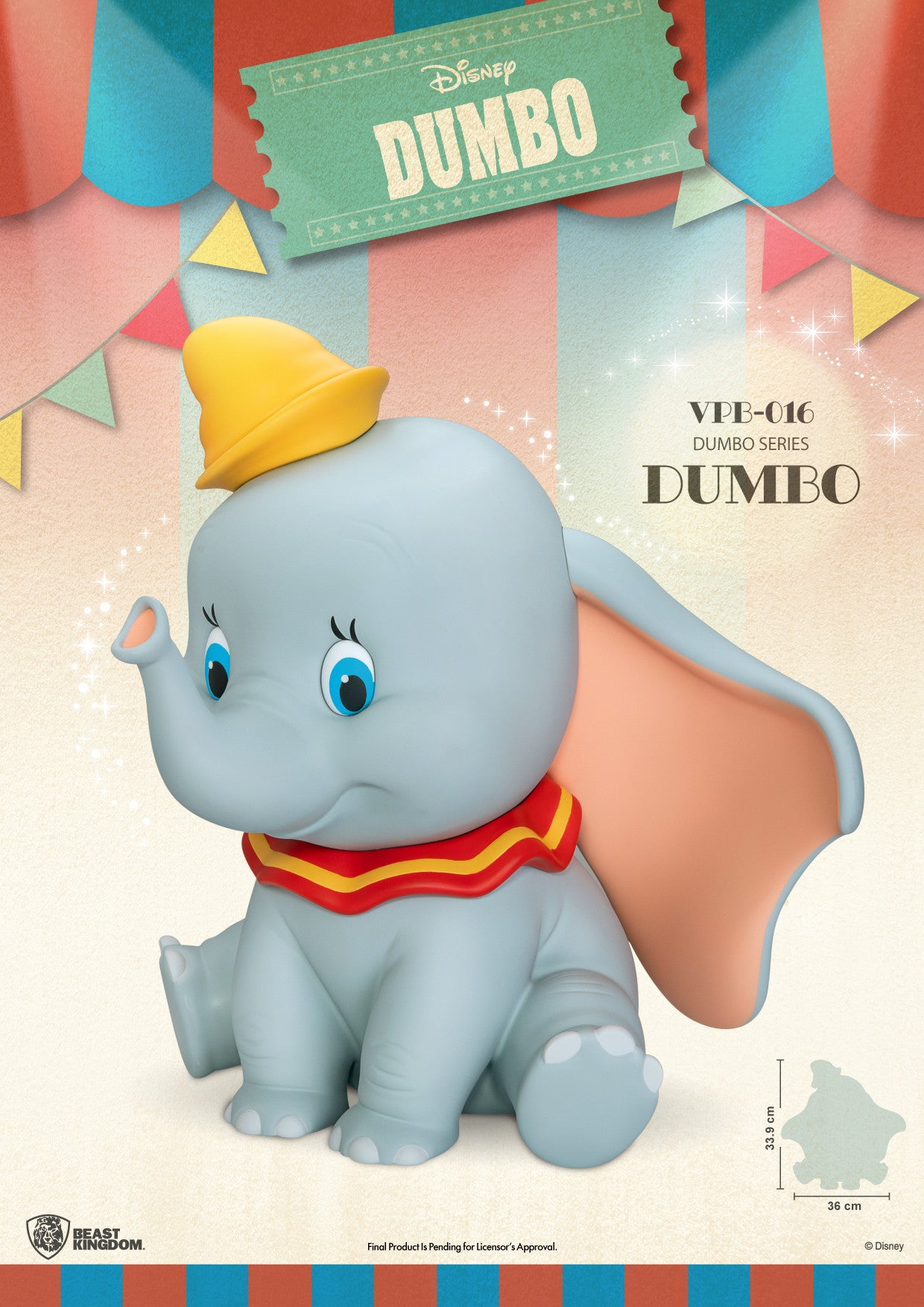 Beast Kingdom Piggy Bank Vinyl Large Dumbo Series Dumbo